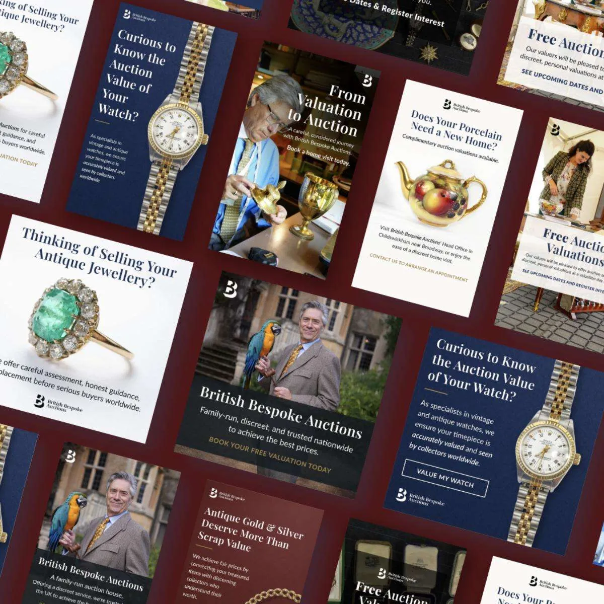 British Bespoke Auctions social ads