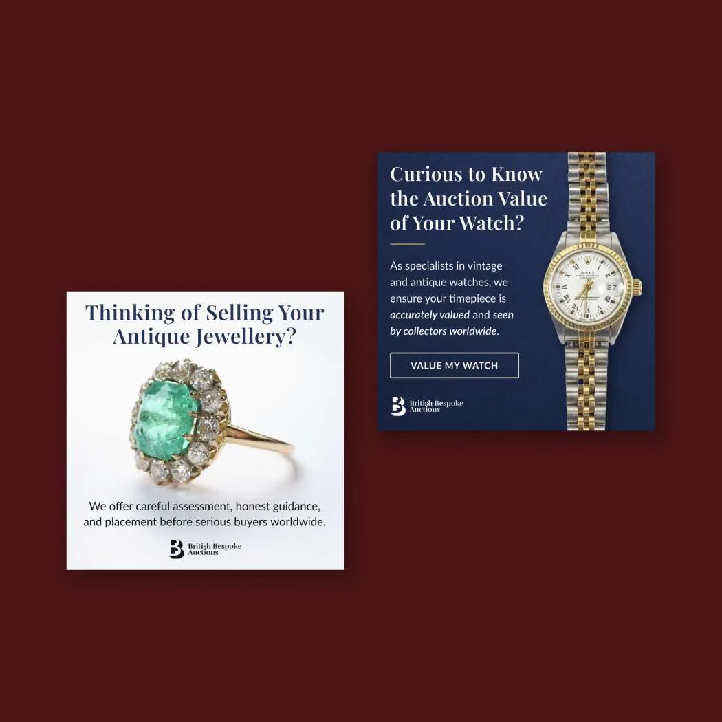 British Bespoke Auctions display ads