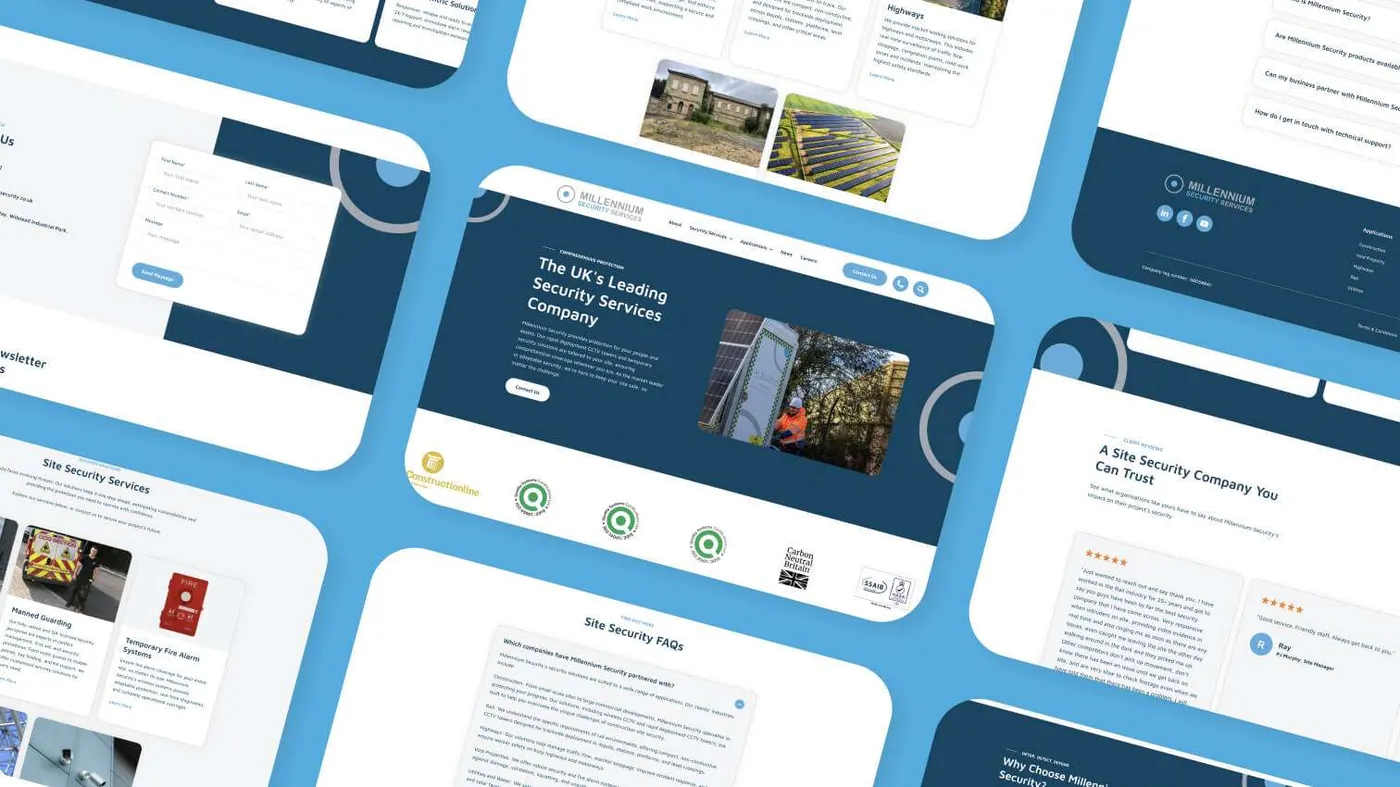 Millennium Security website pages