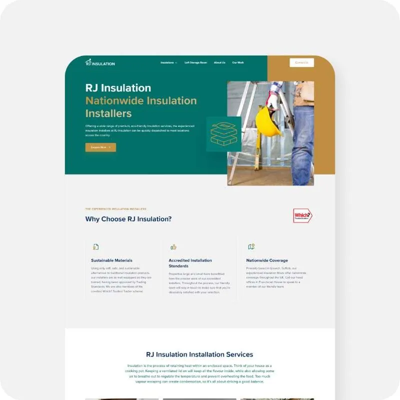 The RJ Insulation homepage