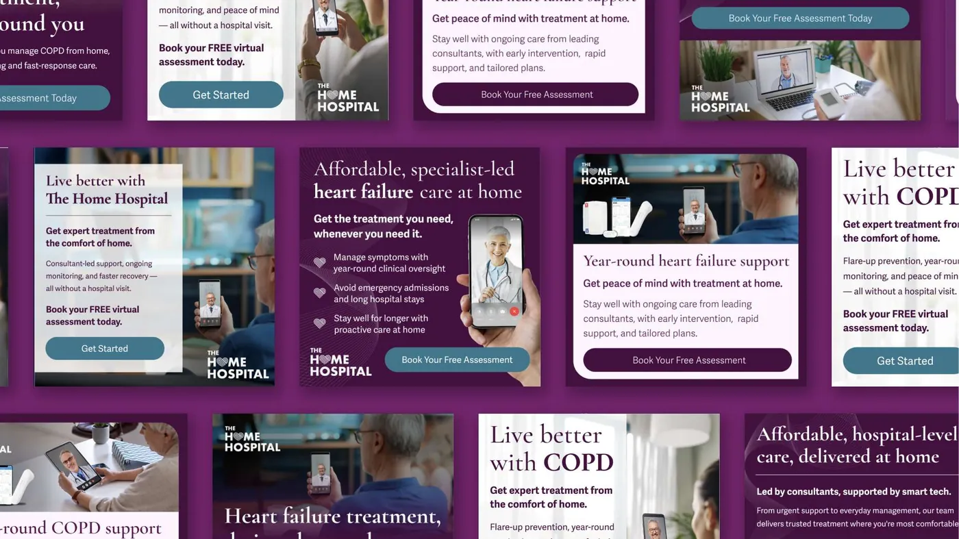 The Home Hospital ads for COPD and heart failure care at home