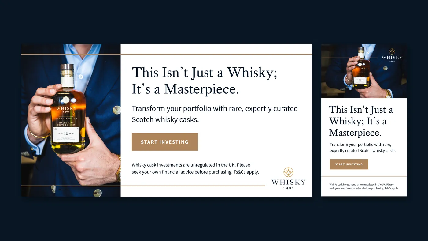 Whisky 1901 lead generation ads